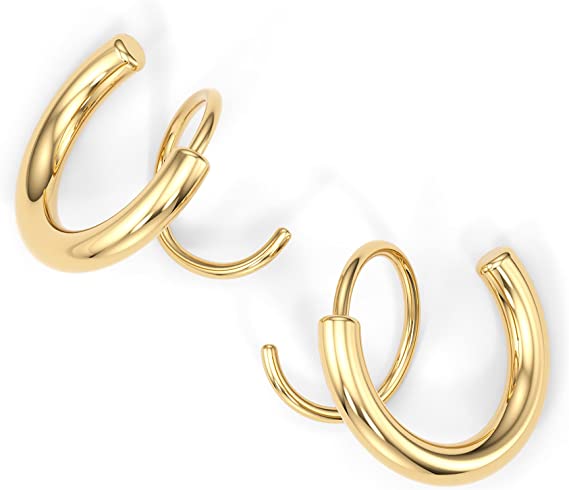 gold spiral earrings