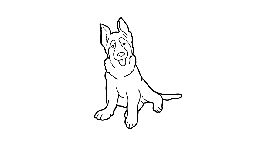 German shepherds Coloring pages